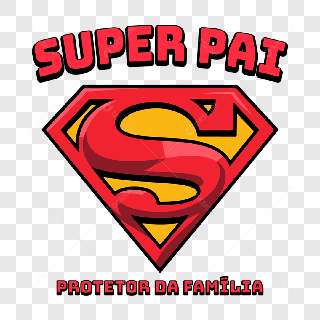 Lettering Dia dos Pais 2025 Super Pai EPS + PNG