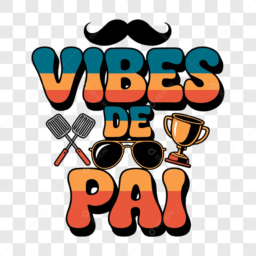 Lettering Dia dos Pais 2025 EPS + PNG