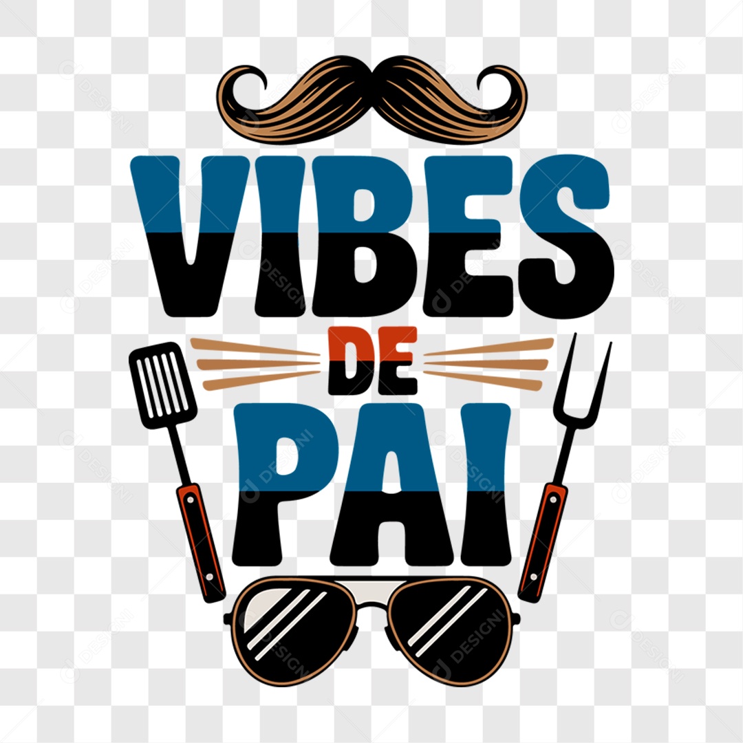 Lettering Dia dos Pais 2025 EPS + PNG