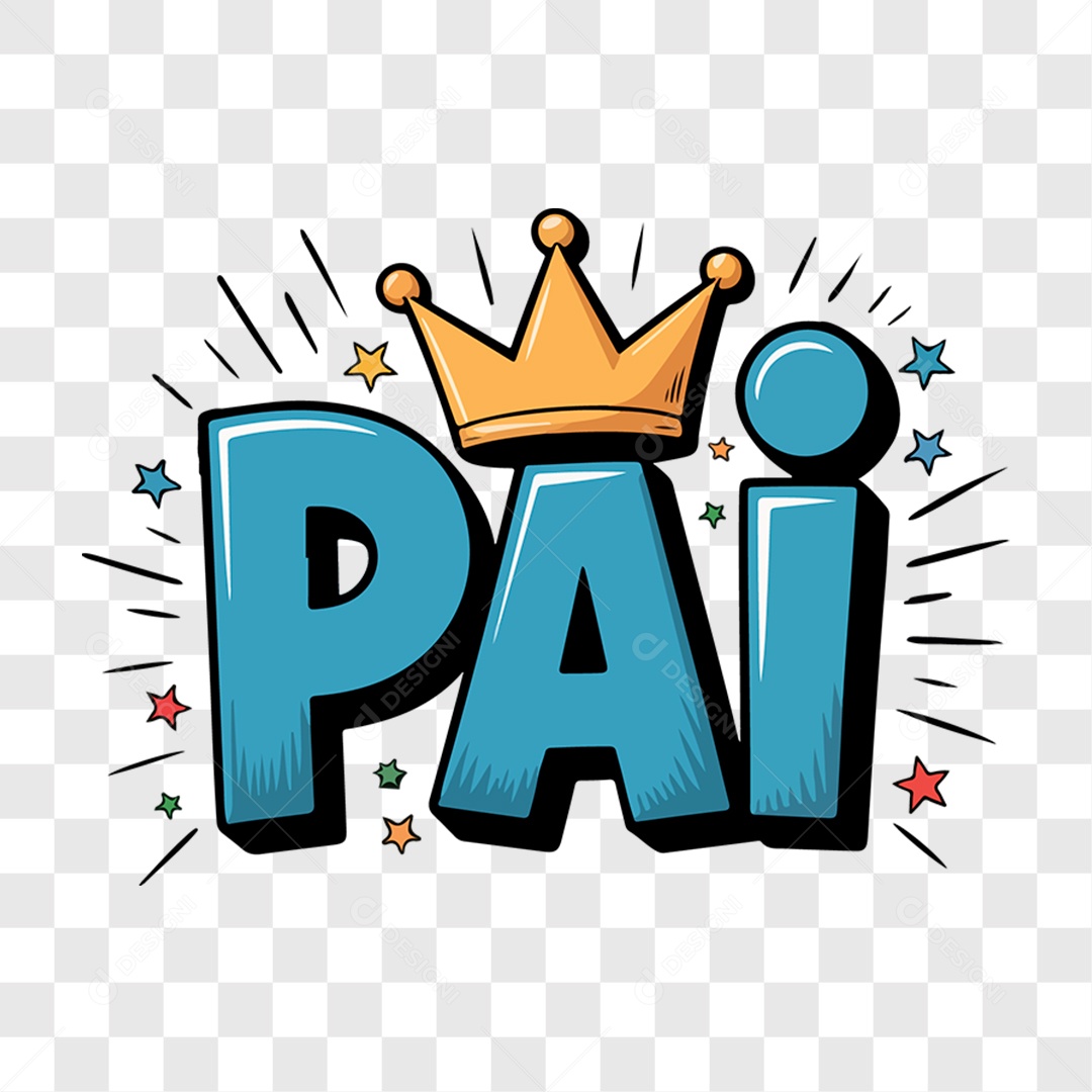 Lettering Dia dos Pais 2025 Pai EPS + PNG