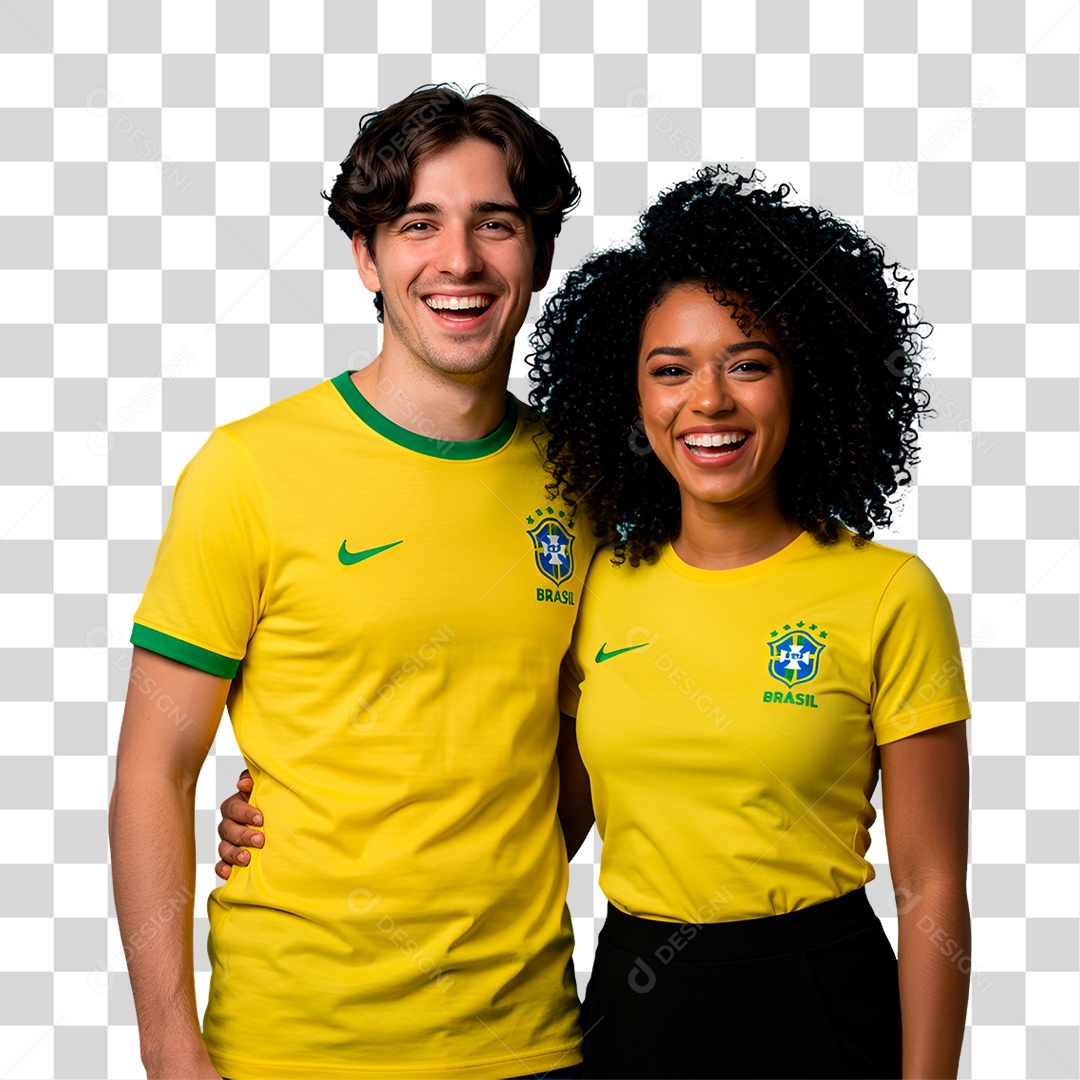 Pessoas com camisa do Brasil Camisa Seleção Brasileira PNG Transparente