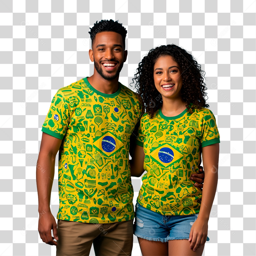 Pessoas com camisa do Brasil Camisa Seleção Brasileira PNG Transparente