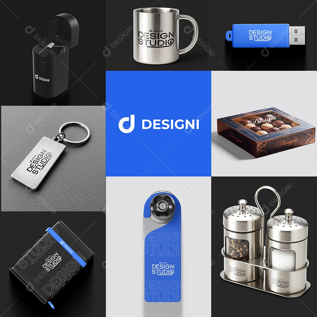 Mockup Portfólio De Brindes PSD Editável