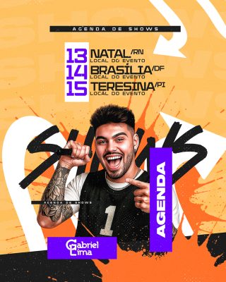 Flyer Agenda De Shows Social Media PSD Editável