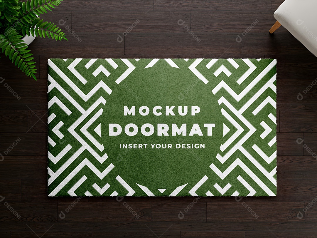 Tapete de Entrada Mockup PSD Editável