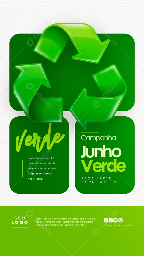 Story Campanha Junho Verde Social Media PSD Editável