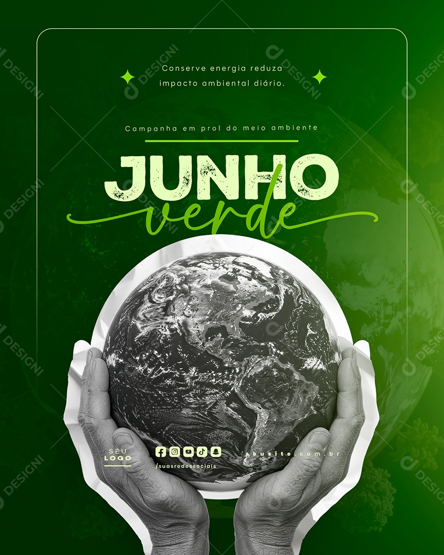 Campanha Junho Verde Social Media PSD Editável