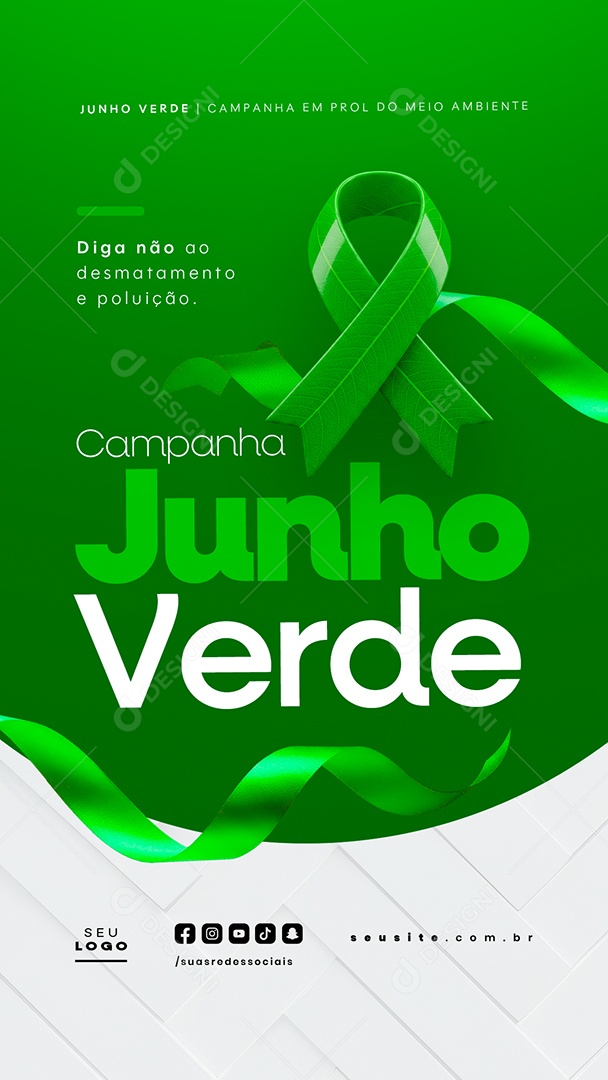 Story Campanha Junho Verde Social Media PSD Editável