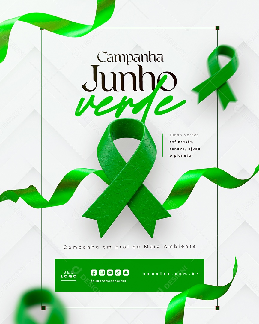 Campanha Junho Verde Social Media PSD Editável
