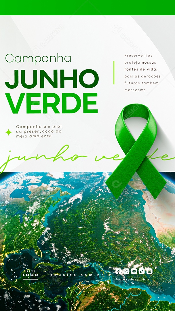 Story Campanha Junho Verde Social Media PSD Editável