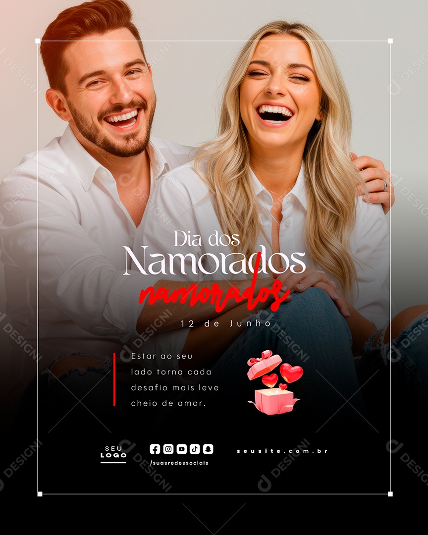 Dia Dos Namorados Social Media PSD Editável