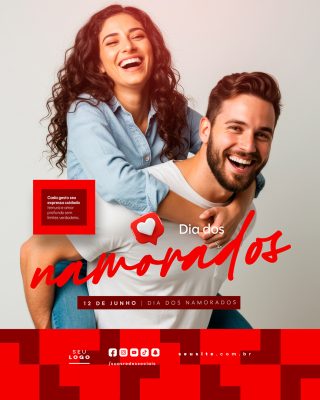 Dia dos Namorados 12 de Junho Social Media PSD Editável
