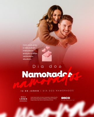 Dia dos Namorados 12 de Junho Social Media PSD Editável