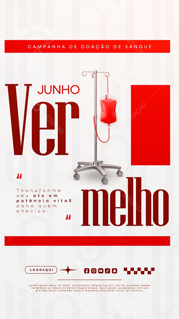 Story Junho Vermelho Social Media PSD Editável