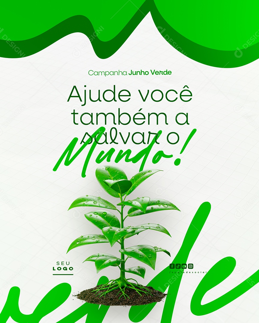 Campanha Junho Verde Social Media PSD Editável