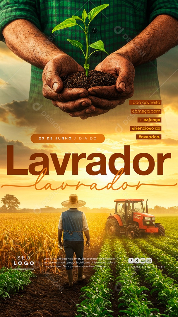 Story Dia Do Lavrador 23 De Junho Social Media PSD Editável