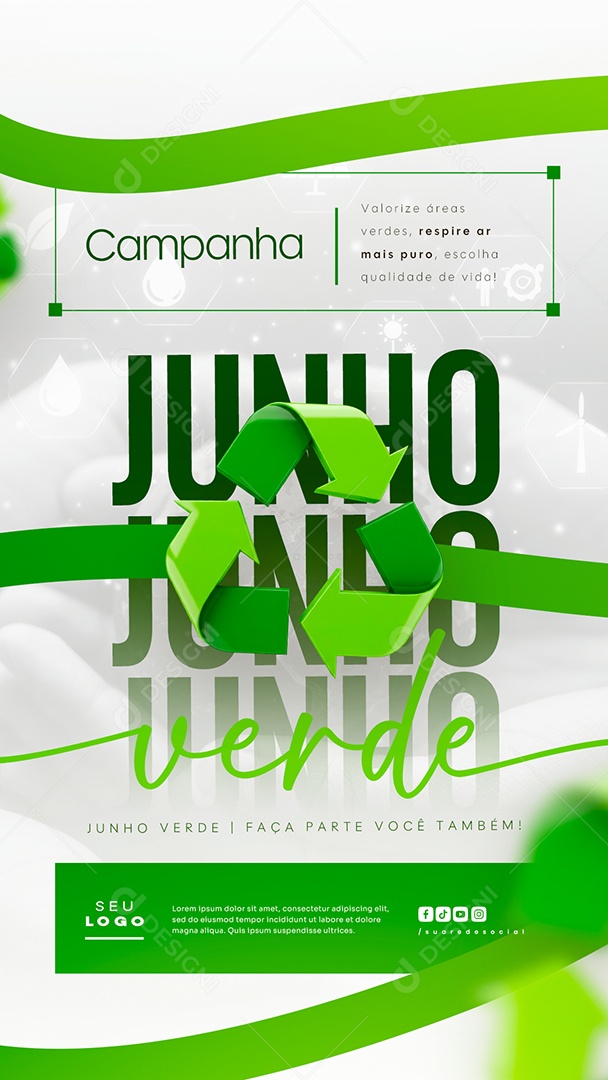 Story Campanha Junho Verde Social Media PSD Editável