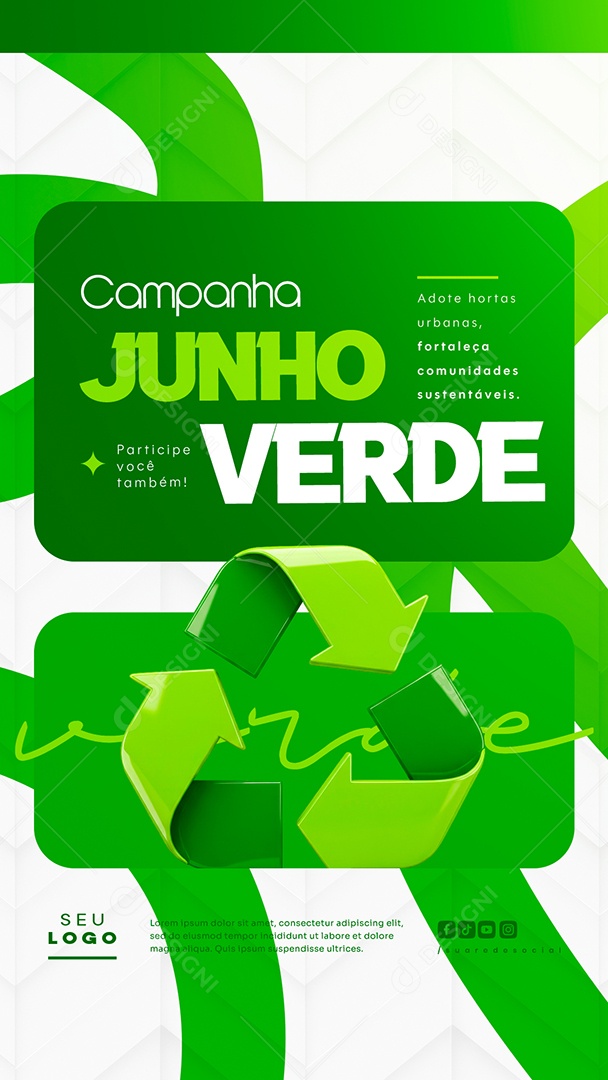 Story Campanha Junho Verde Social Media PSD Editável