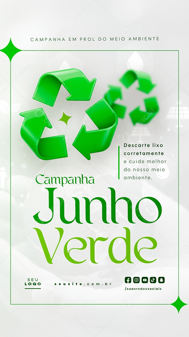 Story Campanha Junho Verde Social Media PSD Editável