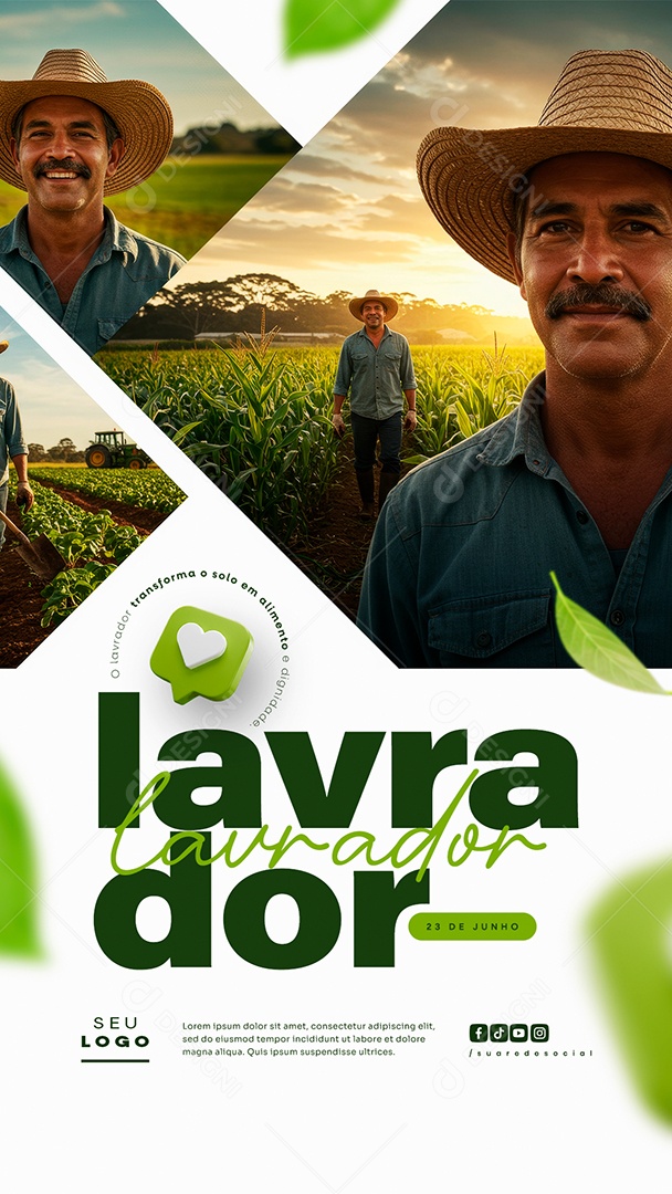 Story Dia Do Lavrador 23 De Junho Social Media PSD Editável