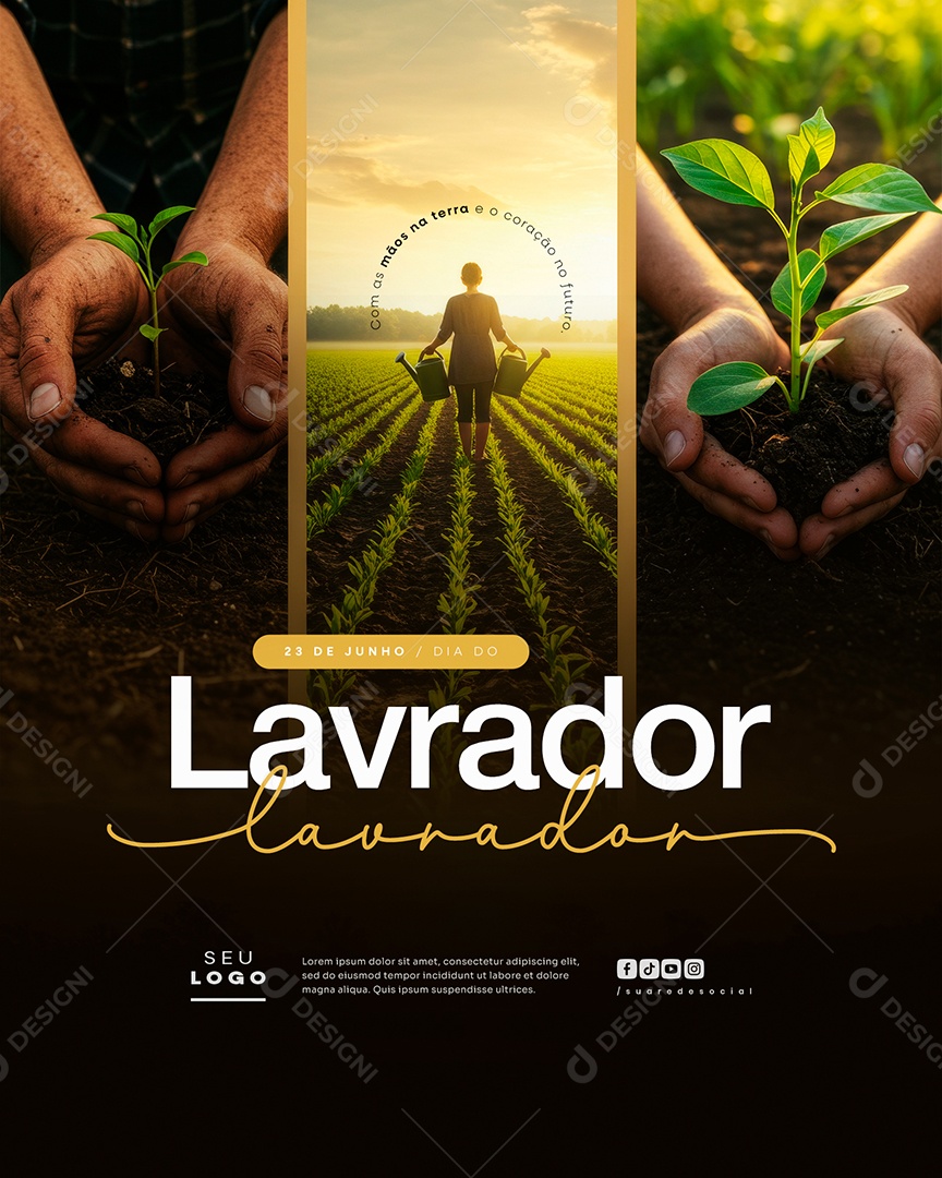 Dia Do Lavrador 23 De Junho Social Media PSD Editável