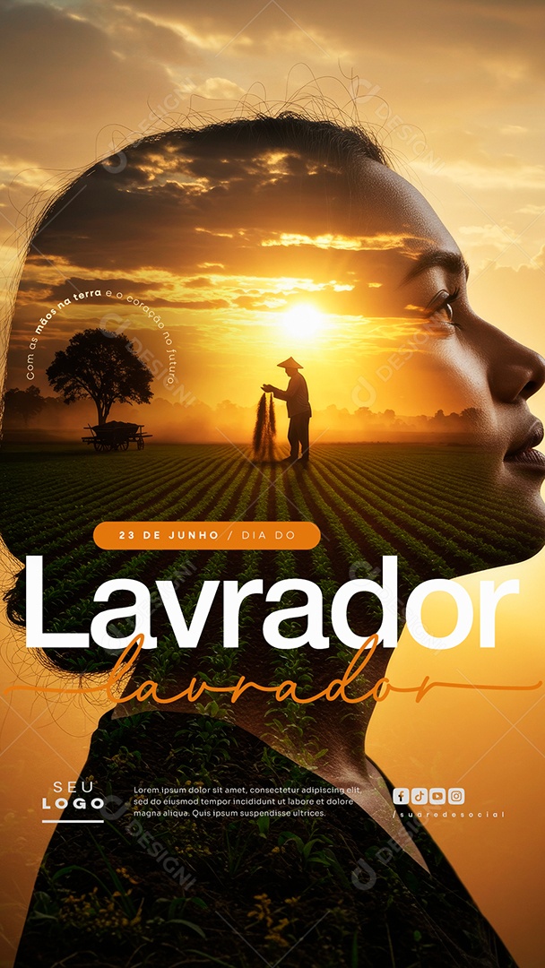 Story Dia Do Lavrador 23 De Junho Social Media PSD Editável