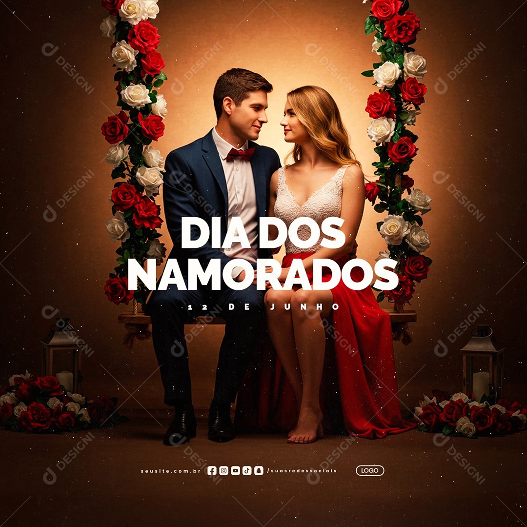 Dia dos Namorados 12 de Junho Social Media PSD Editável