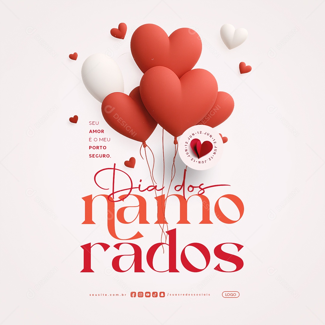 Dia dos Namorados 12 de Junho Social Media PSD Editável
