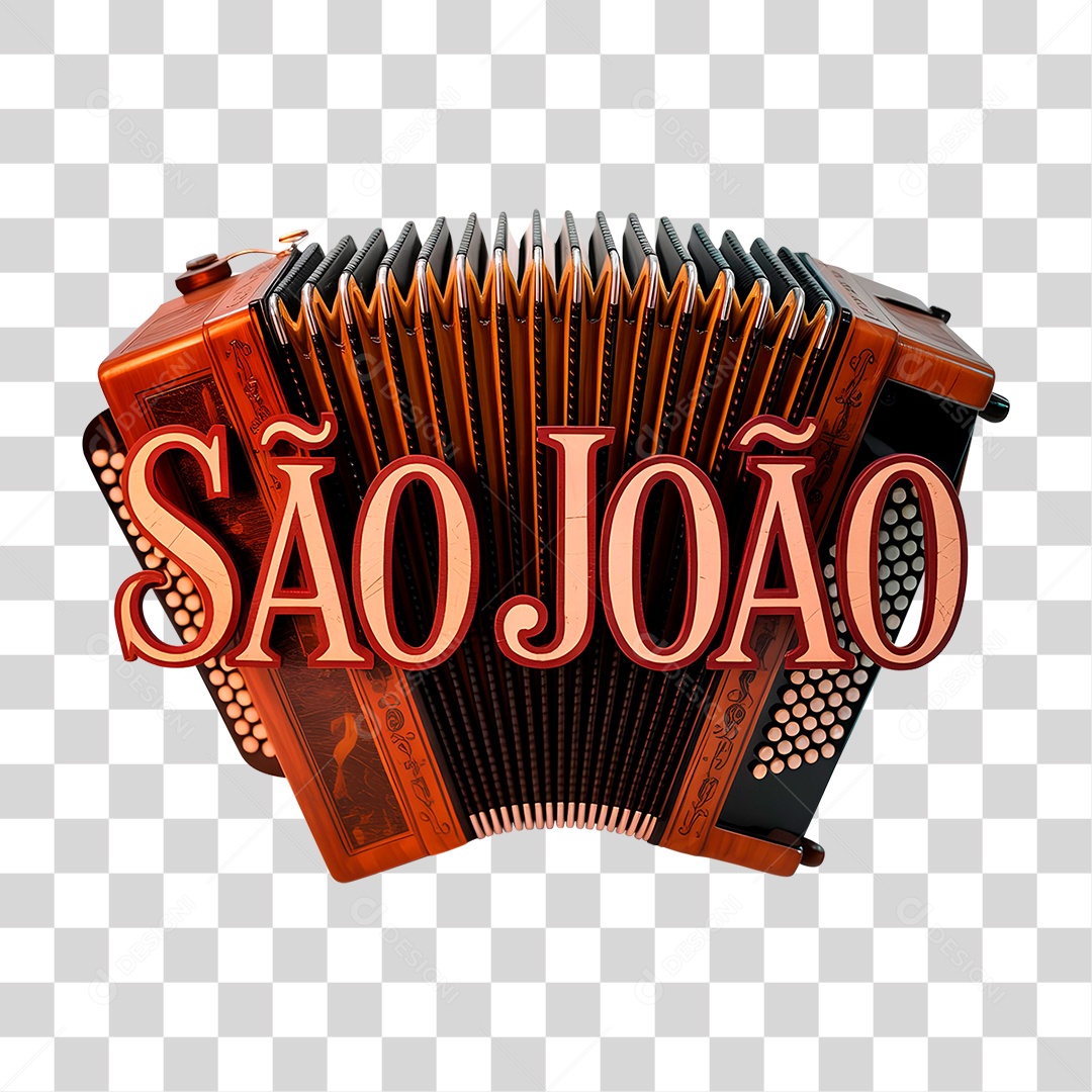 Selo 3D São João Para Composição PNG Transparente