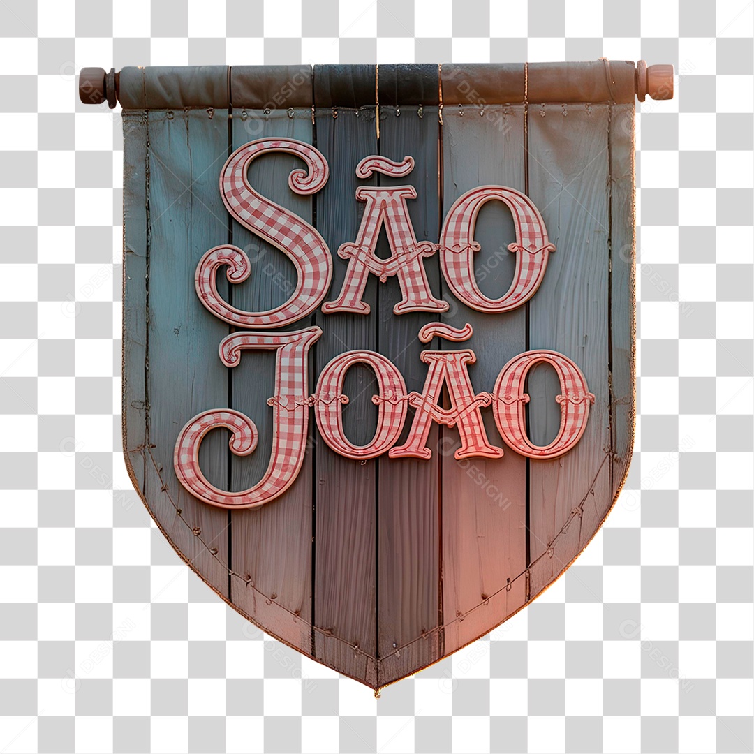 Selo 3D São João Para Composição PNG Transparente