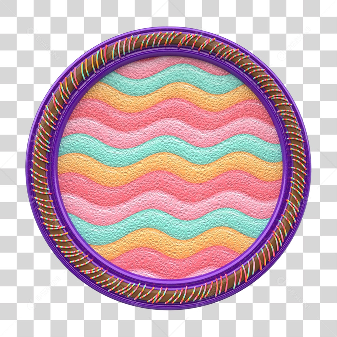 Elemento 3D Círculo Placa PNG Transparente