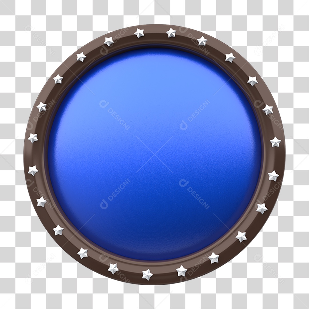 Placa de Metal Redonda PNG Transparente