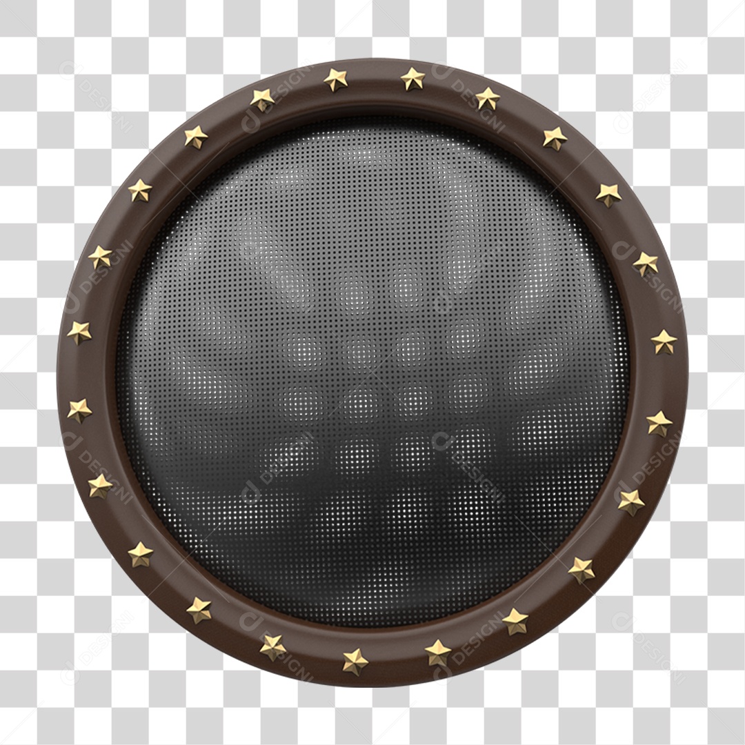 Placa de Metal Redonda PNG Transparente