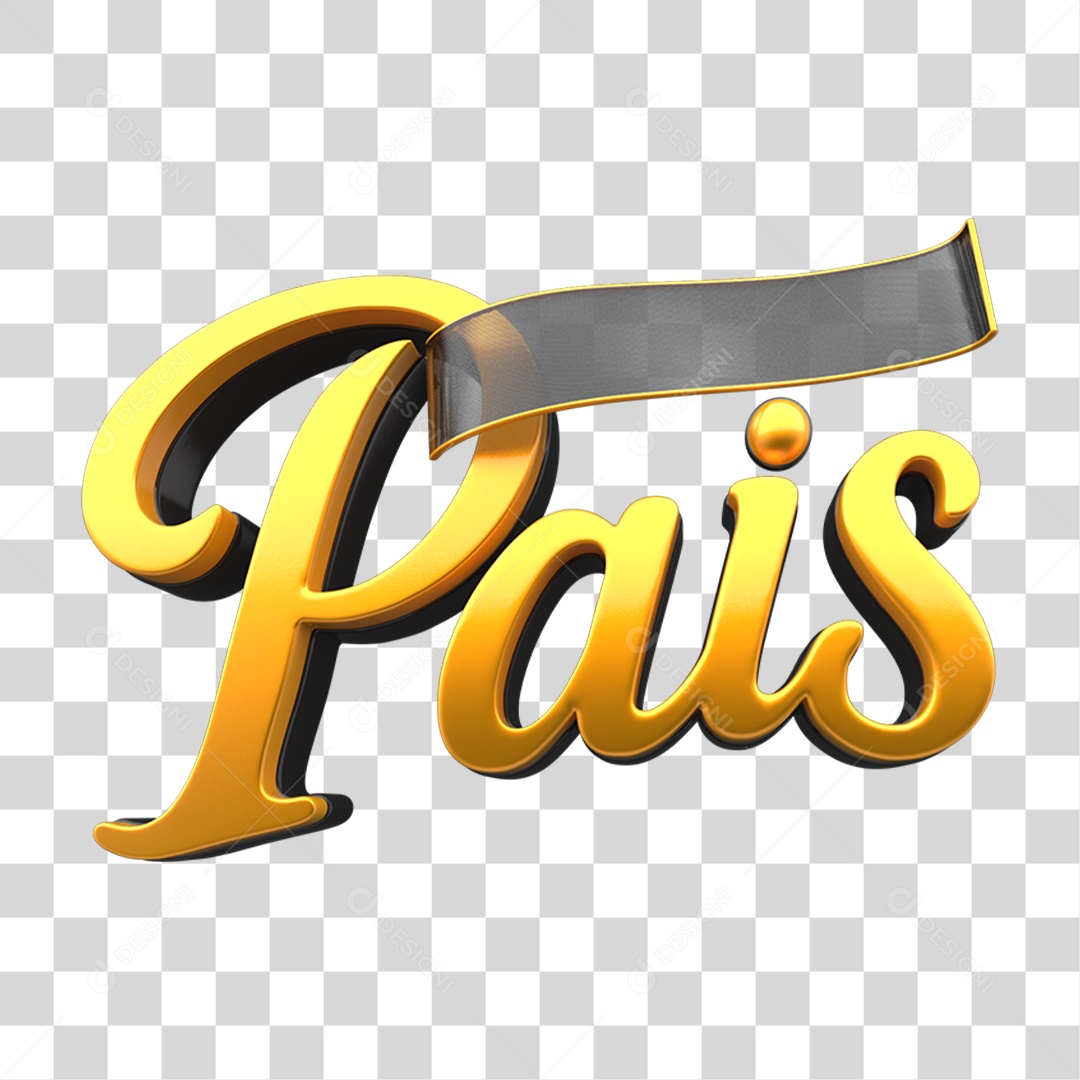 Selo 3D Pais PNG Transparente