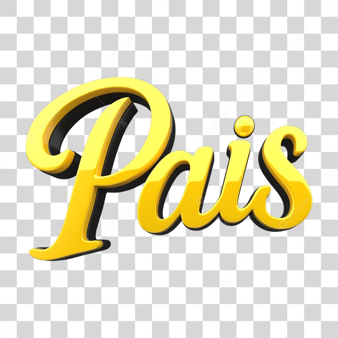 Selo 3D Pais PNG Transparente
