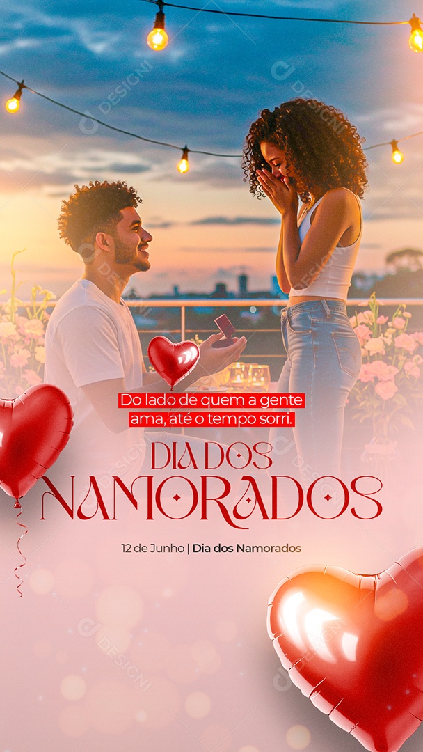 Story Dia dos Namorados 12 de Junho Social Media PSD Editável