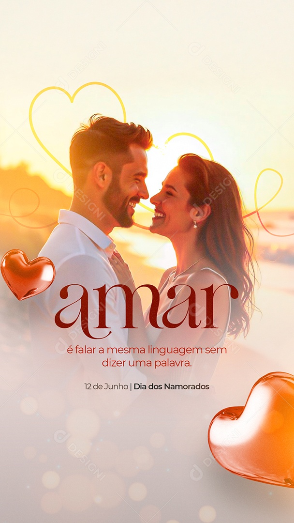 Story Dia dos Namorados 12 de Junho Social Media PSD Editável