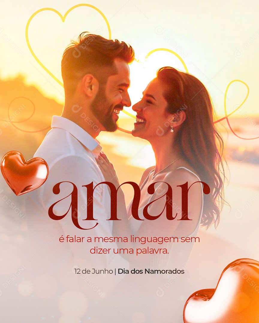 Dia dos Namorados 12 de Junho Social Media PSD Editável
