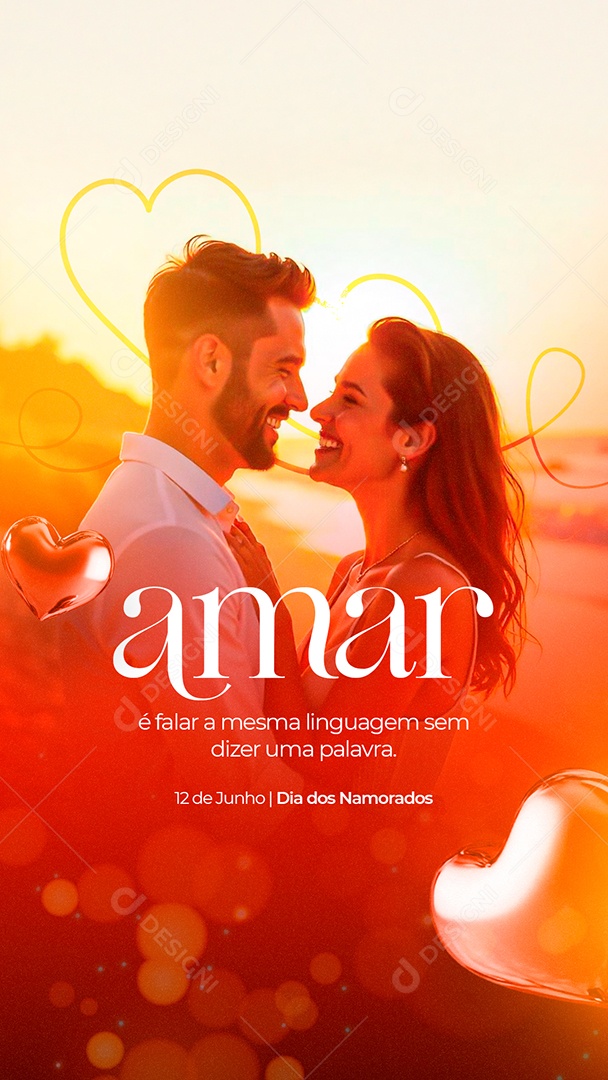 Story Dia dos Namorados 12 de Junho Social Media PSD Editável