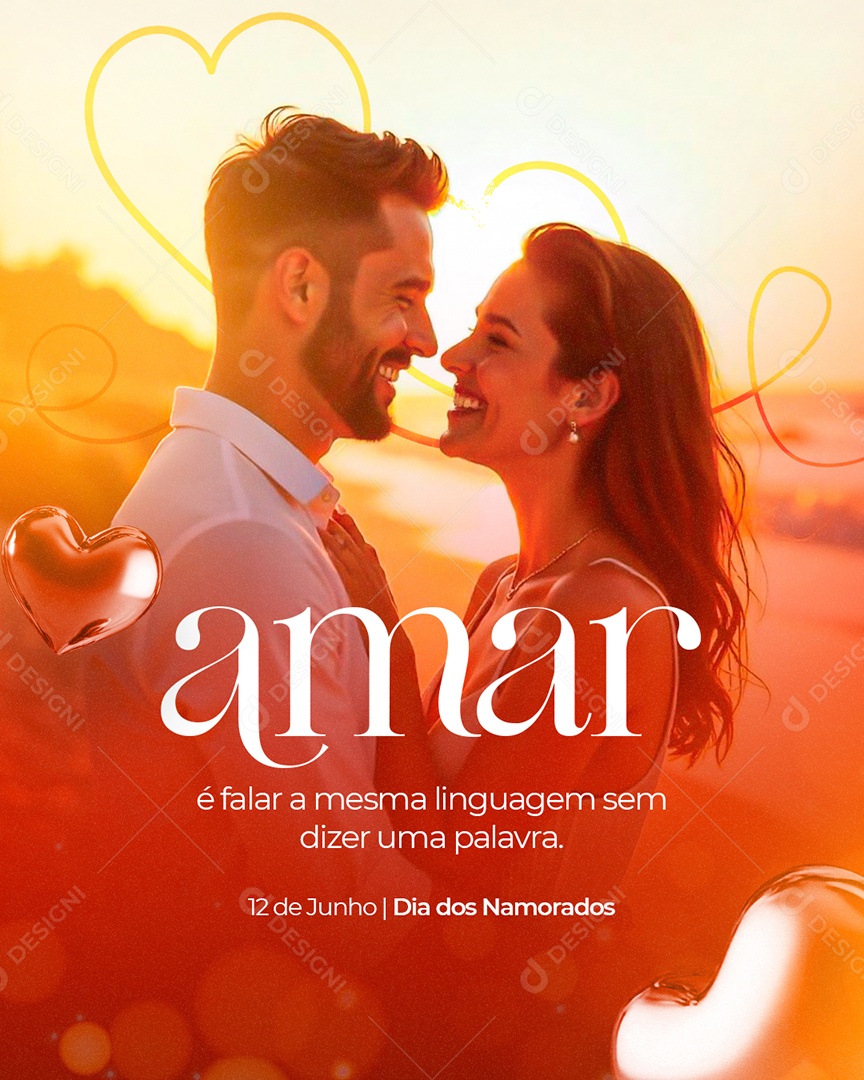 Dia dos Namorados 12 de Junho Social Media PSD Editável