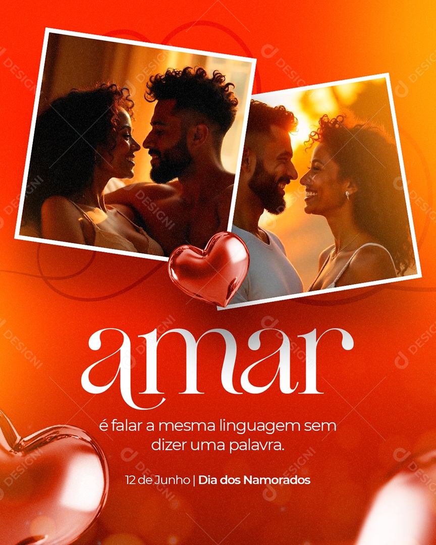 Dia dos Namorados 12 de Junho Social Media PSD Editável