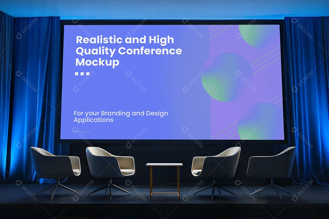 Espaço de Conferência PSD Editável Mockup