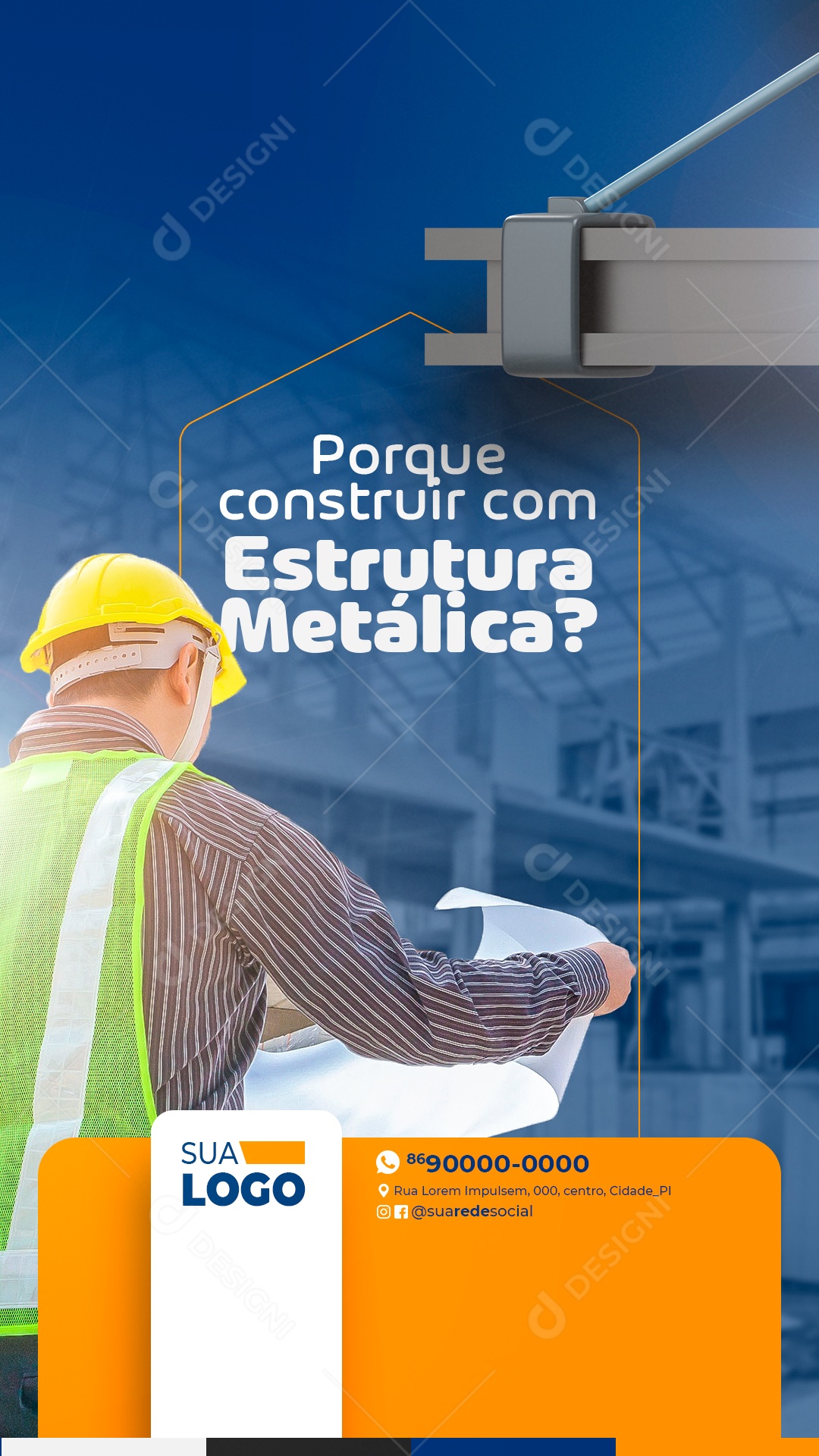 Story Porque Construir Com Estrutura Metálica Social Media PSD Editável