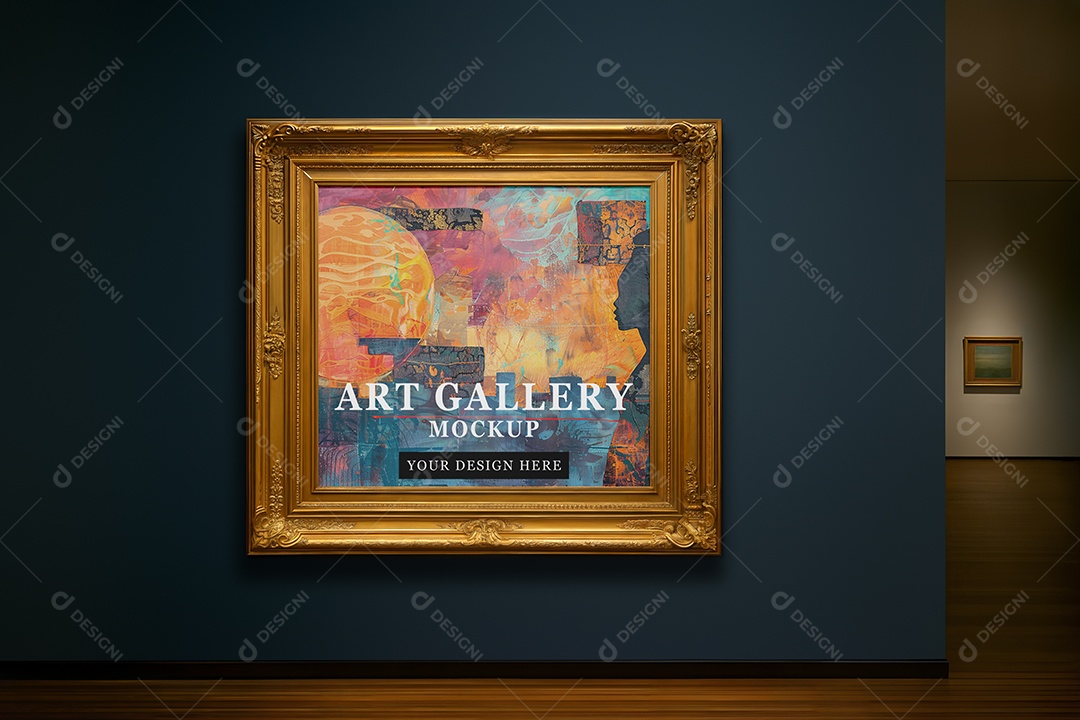 Mockup Galeria de Arte PSD Editável