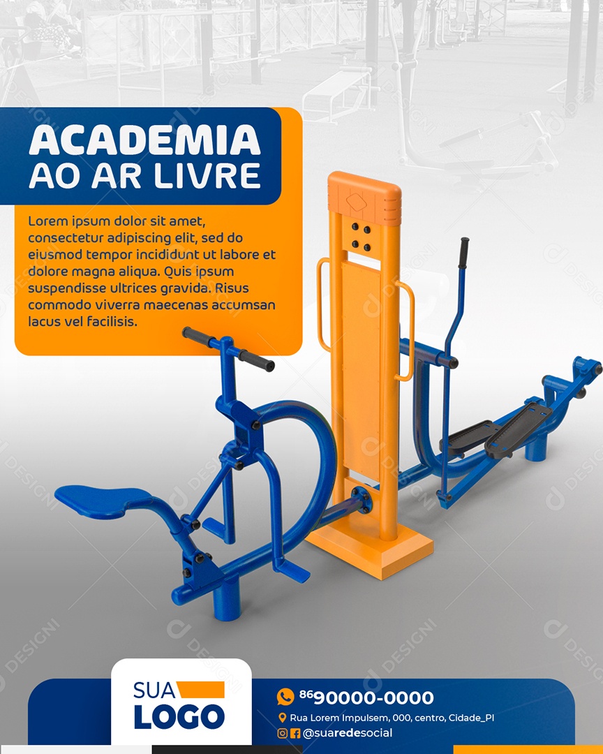Academia Ao Ar Livre Social Media PSD Editável