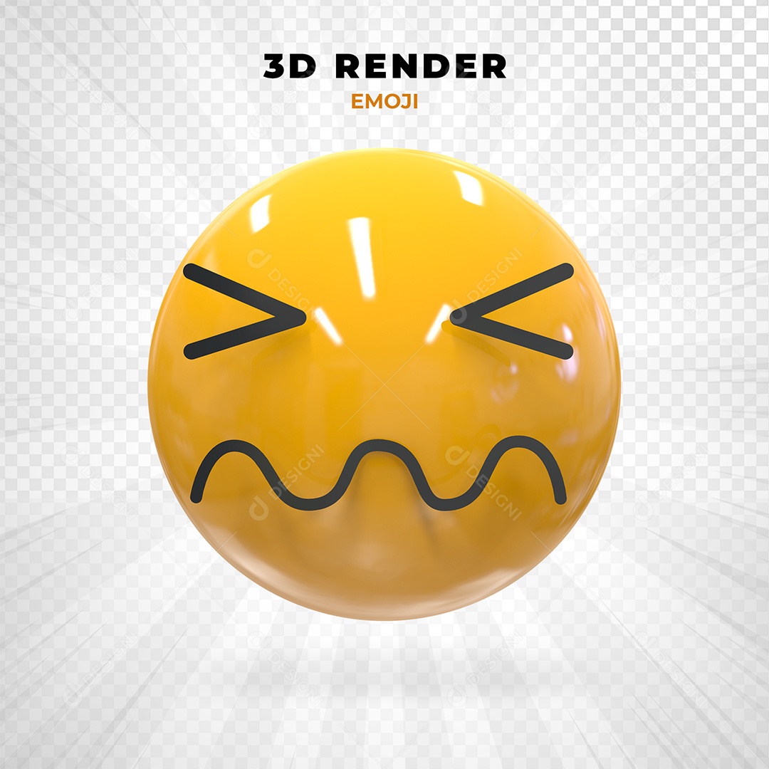 Elemento 3D Emoji Feliz para Composição PSD