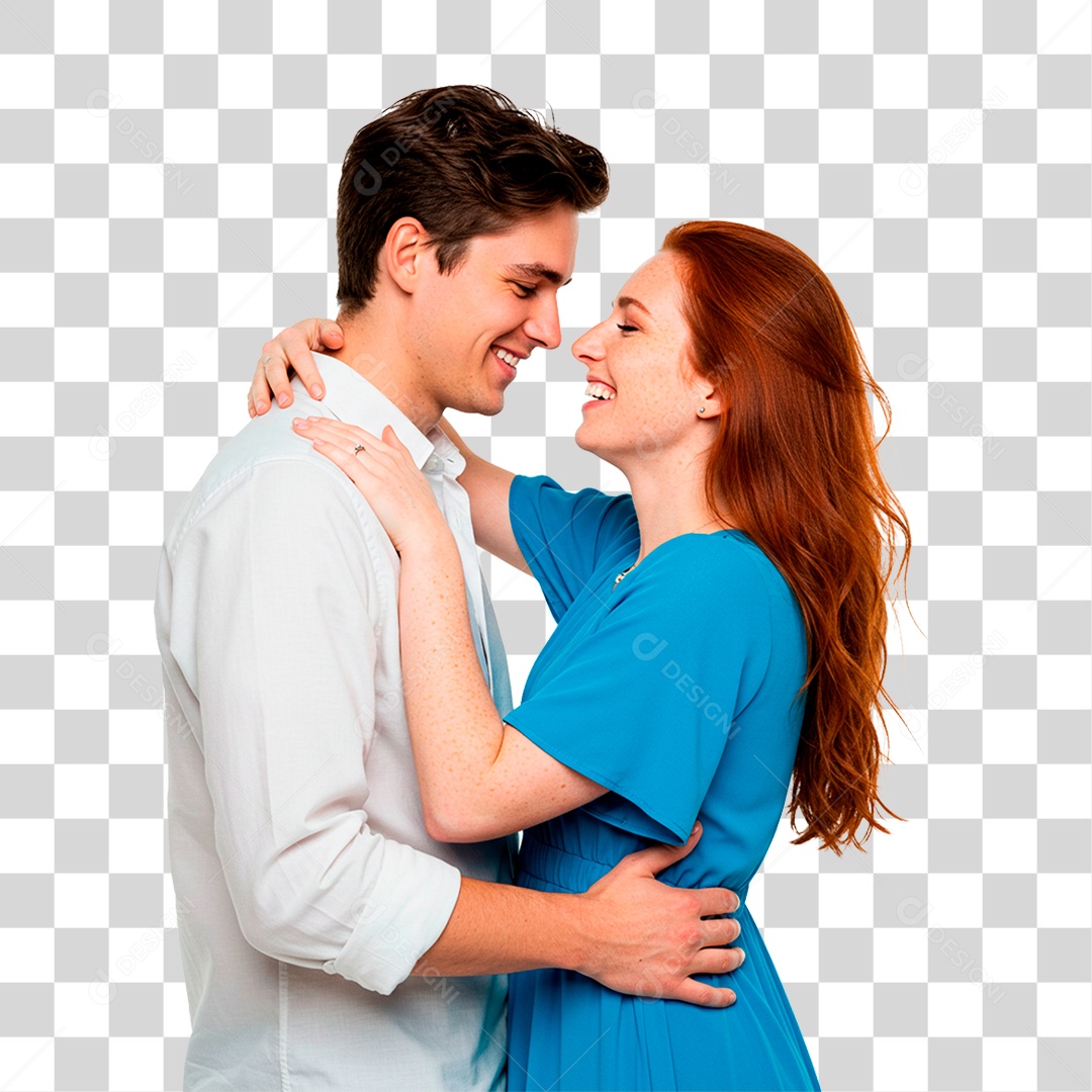 Casal Sorrindo PNG Transparente
