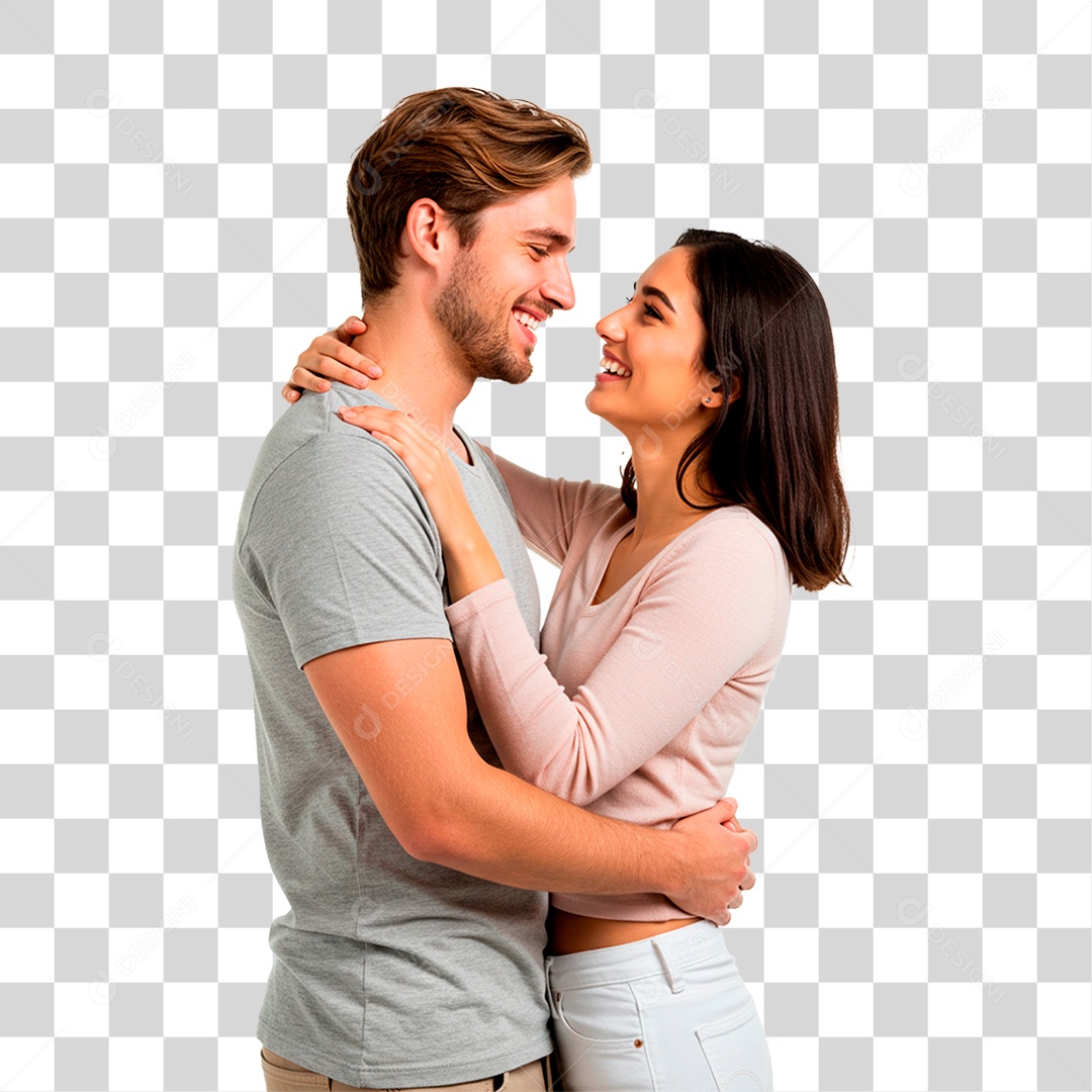 Casal Sorrindo PNG Transparente