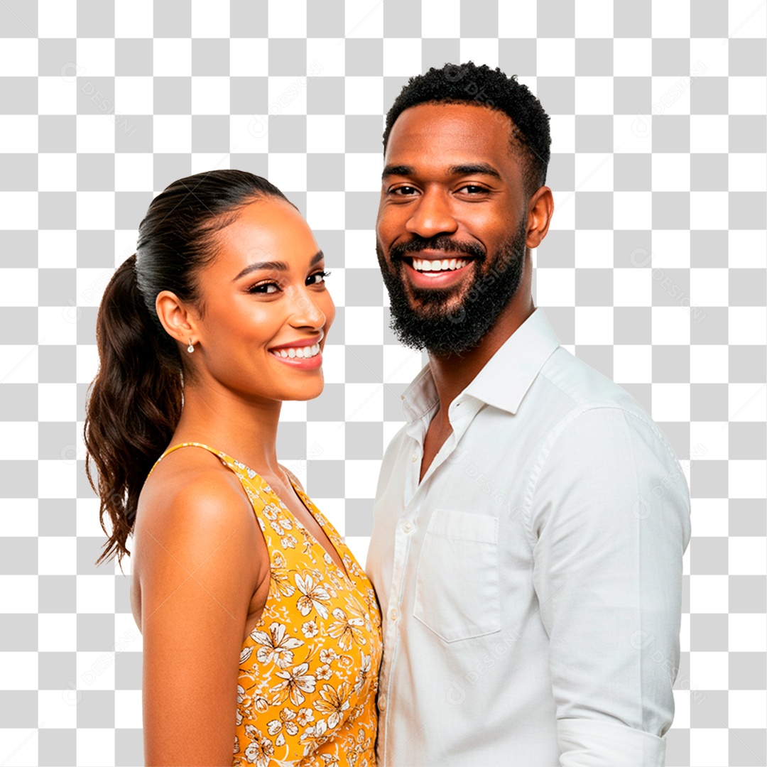 Casal Sorrindo PNG Transparente