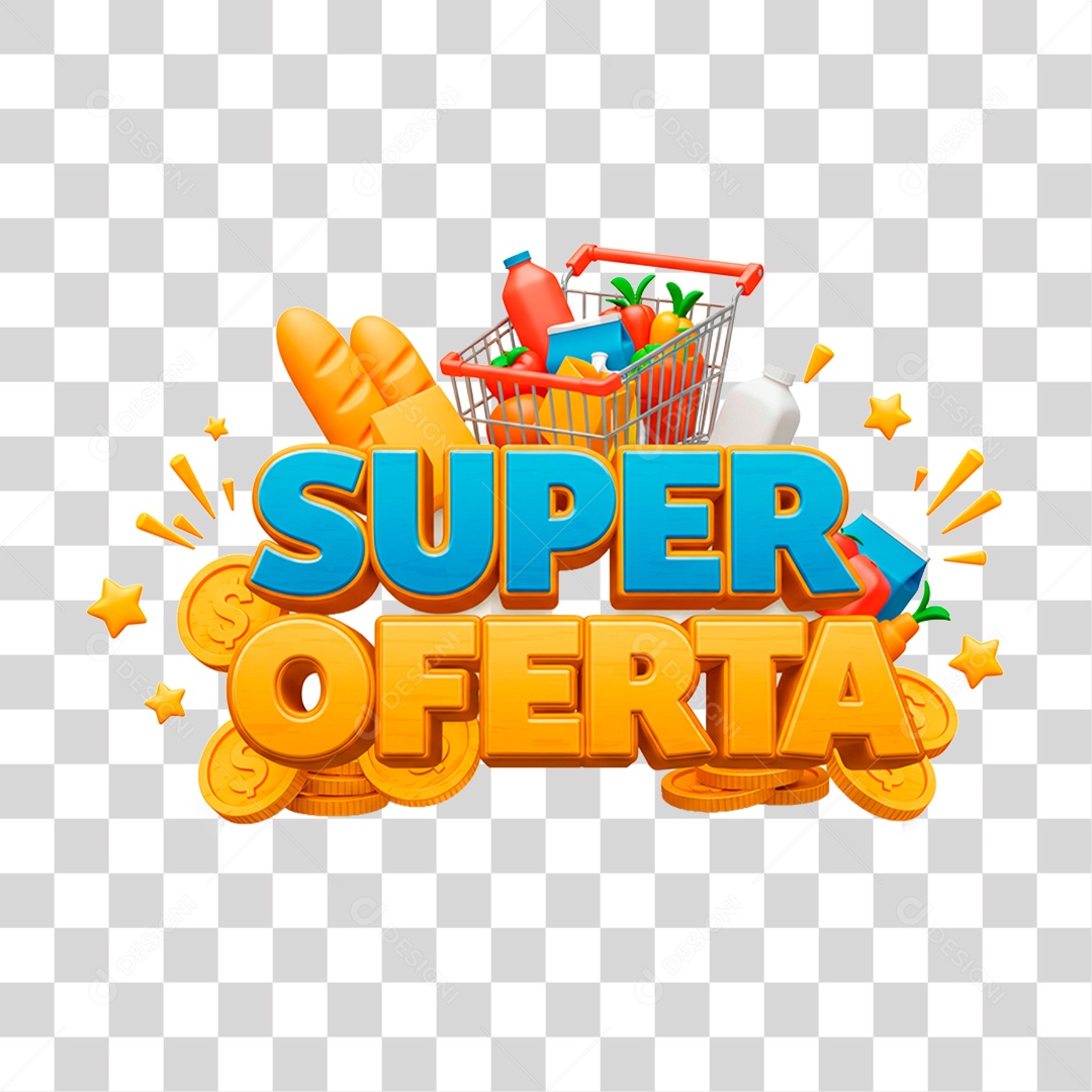 Super Offer 3D Seal for Transparent PNG Composition